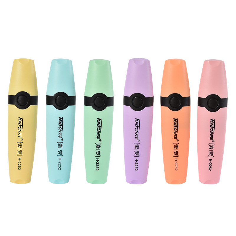 Pastel Highlighter Set Double Ended - 6 Cái/bộ Pastel Phẳng Đầu Đơn