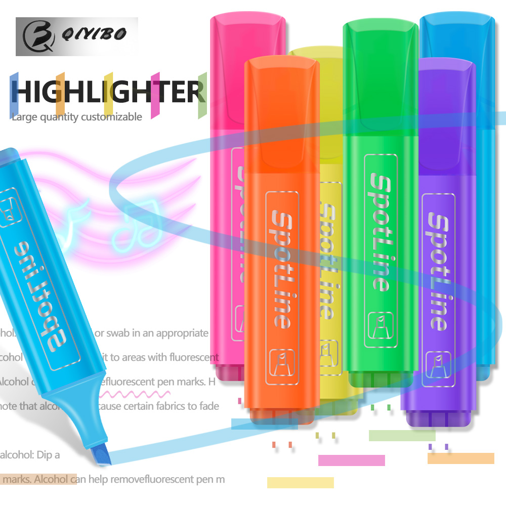 Pastel Highlighter Set Double Ended - 4/6 Pcs/set Pastel Flat Single Head