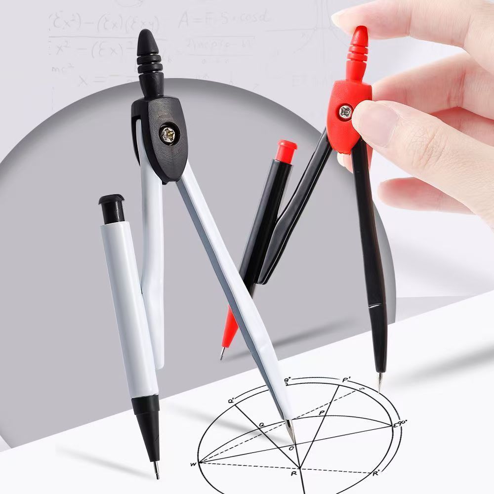 Math Geometry Set With Compass - Metal Compass Professional Math Geometry with