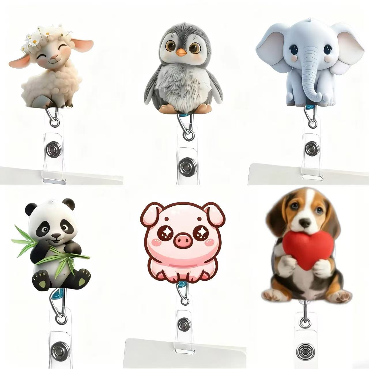 School Supplies - 1PC Cute Cat Retractable Badge Reel