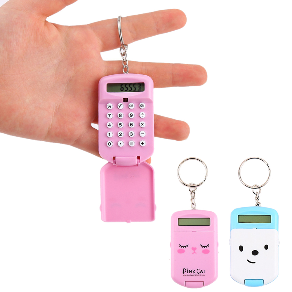 Scientific Calculator For Secondary School - Mini Calculator Cute Cartoon with Keychain