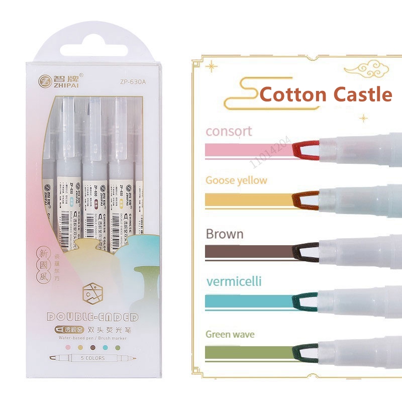 Pastel Highlighter Set Double Ended - 5 Cái/bộ Đôi Đầu Cao Cấp