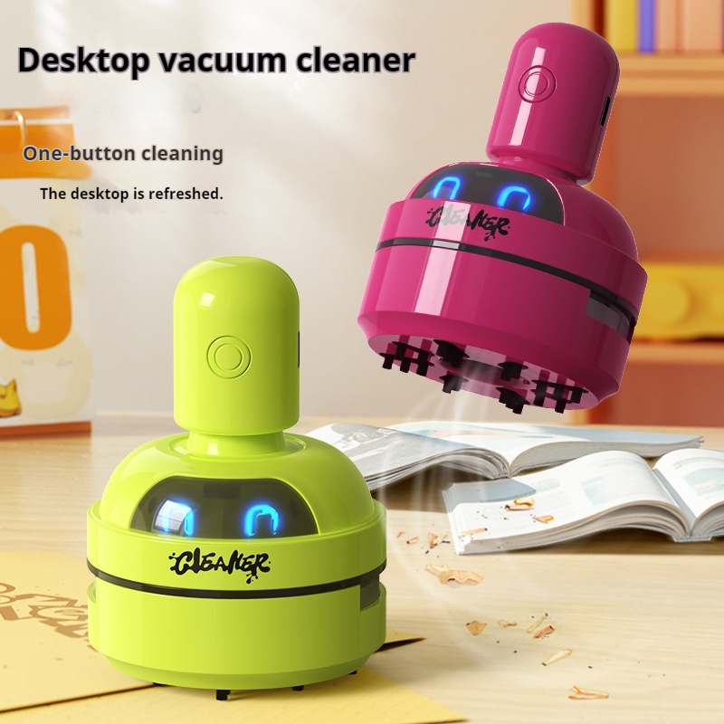 Mini Desktop Vacuum Cleaner For Eraser Dust - NewVersionCartoon Mini Portable Desktop Vacuum Cleaner,For