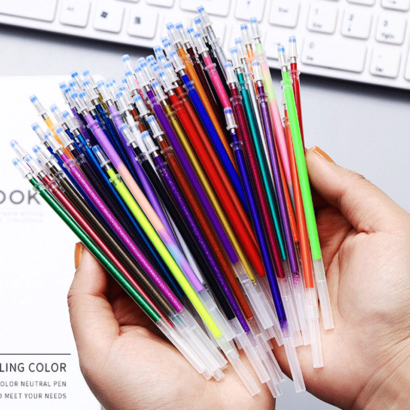 Pastel Highlighter Set Double Ended - Gel Pen Refills Set 12/100 Colors
