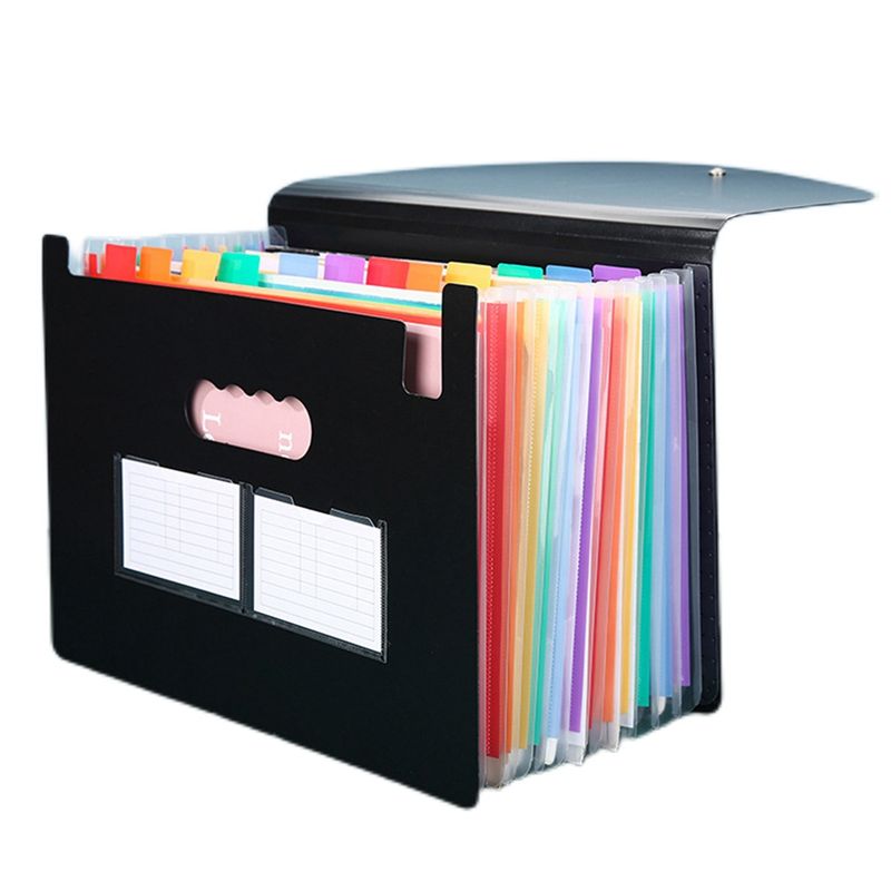 Expandable Accordion File Folder 13 Pockets - 1 Piece 13 Pockets Expanding File