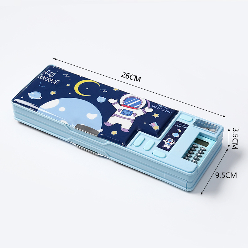 Scientific Calculator For Secondary School - Multifunctional Calculator Pencil Box Plastic Double
