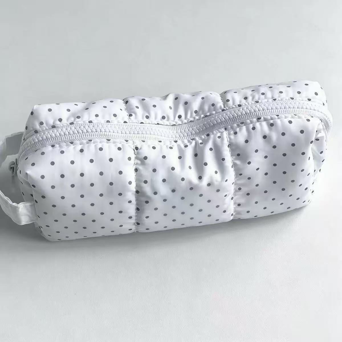 Aesthetic Large Pencil Case Pouch - Polka Dot Handheld Pencil Bag Large