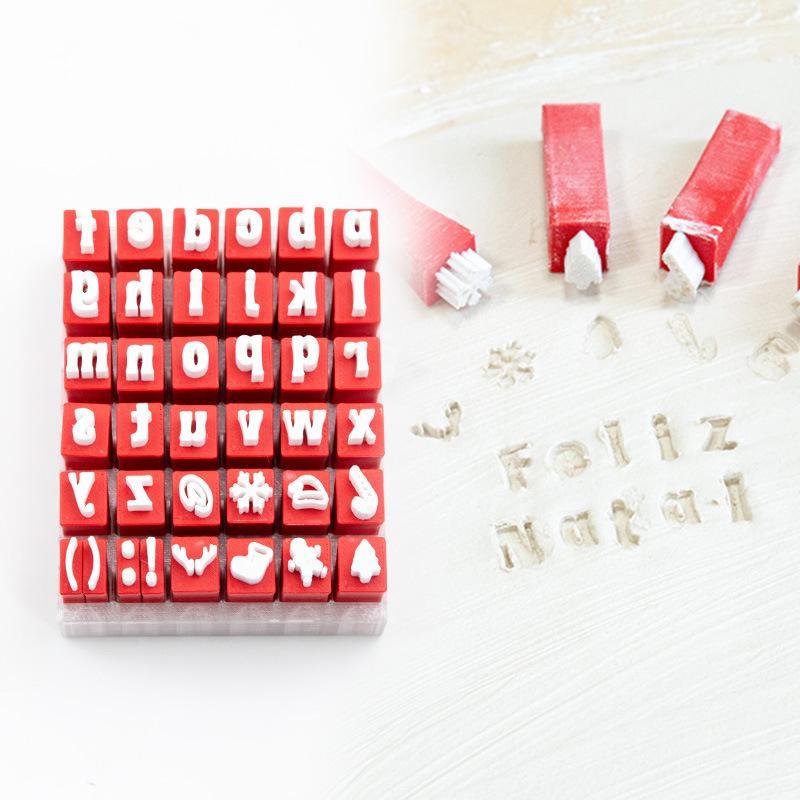 Writing Tools - Christmas Style Alphabet Clay Stamp Set