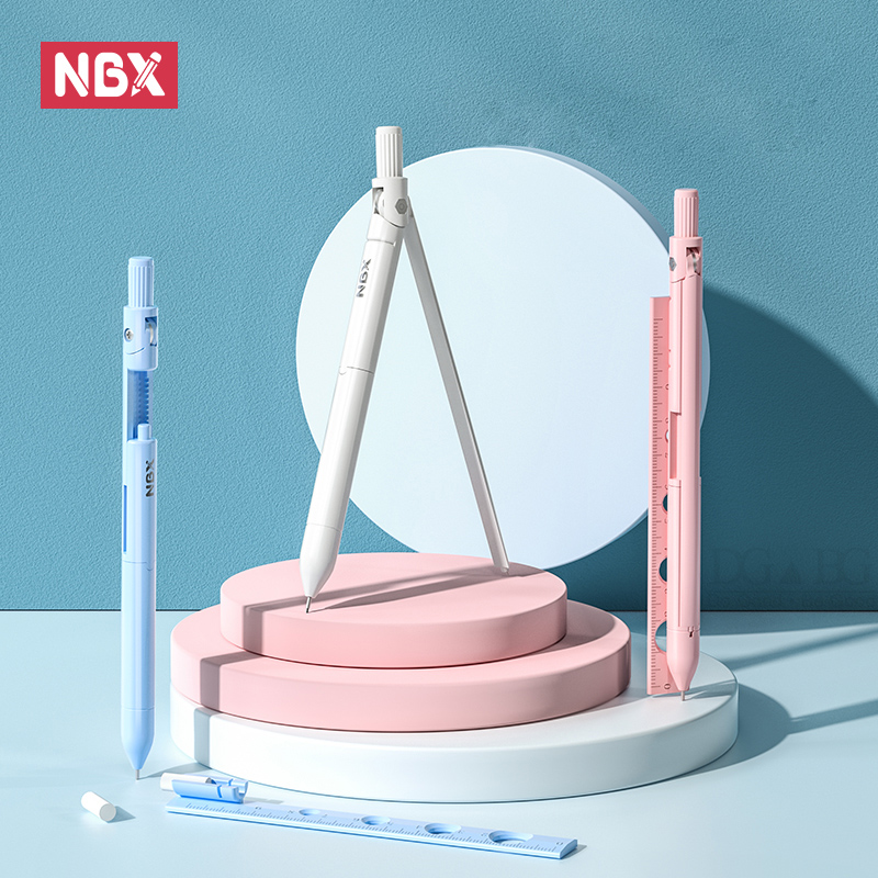 Math Geometry Set With Compass - NBX La Bàn Bút Chì Học
