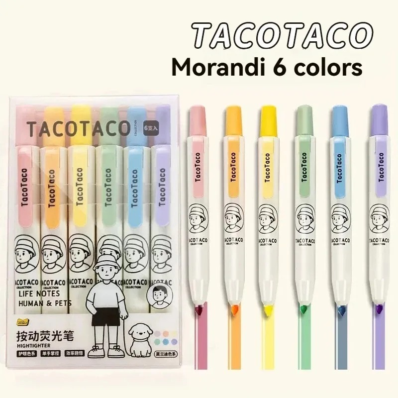 6Pcs/set Pastel Color Macaron  - đánh giá và giá Pastel Highlighter Set Double Ended