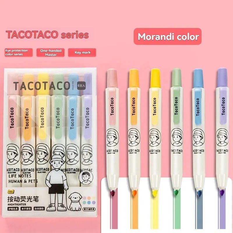 6Pcs/set Pastel Color Macaron  - đánh giá và giá Pastel Highlighter Set Double Ended