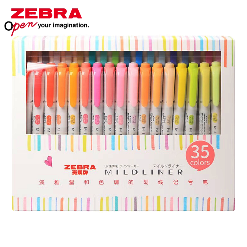 35 Color ZEBRA Mildliner Highl - đánh giá và giá Pastel Highlighter Set Double Ended