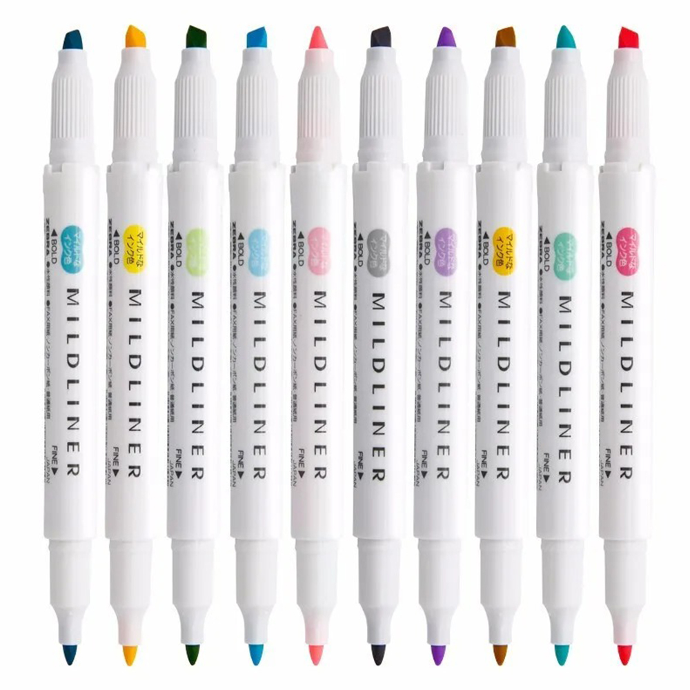 35 Color ZEBRA Mildliner Highl - đánh giá và giá Pastel Highlighter Set Double Ended