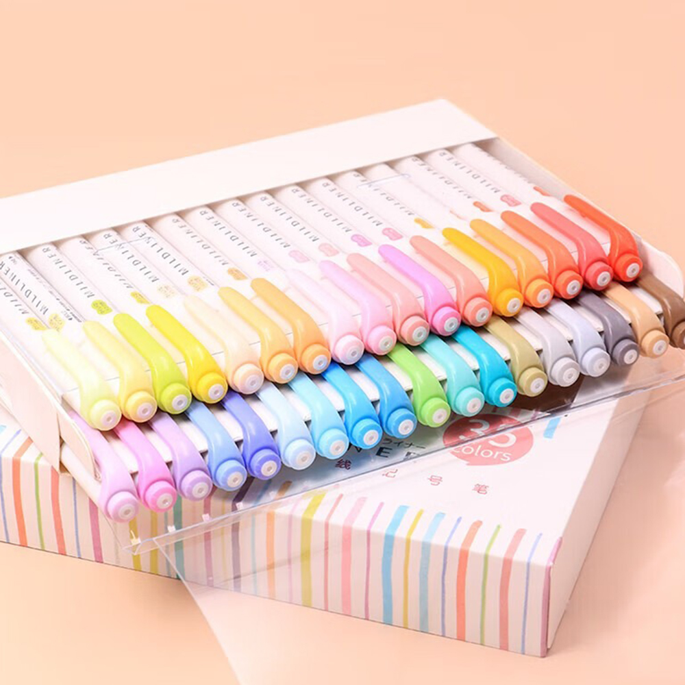 35 Color ZEBRA Mildliner Highl - đánh giá và giá Pastel Highlighter Set Double Ended