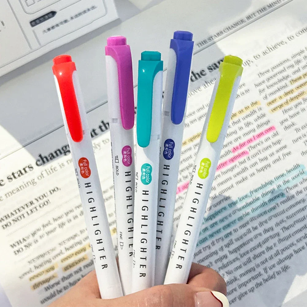 5pcs Pastel Highlighters Color - đánh giá và giá Pastel Highlighter Set Double Ended