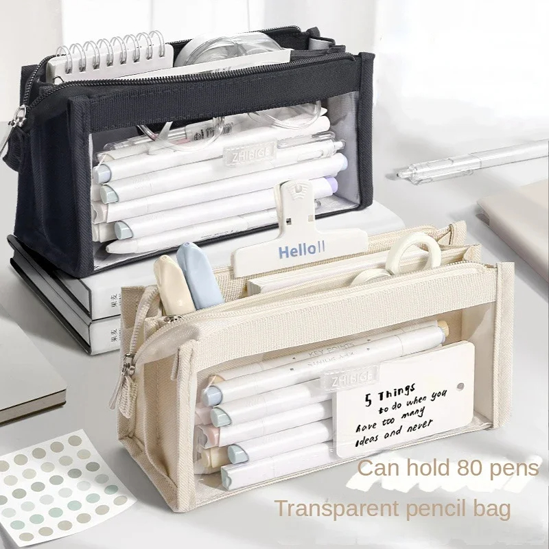 6 Layers Large Capacity Pencil - đánh giá và giá Aesthetic Large Pencil Case Pouch
