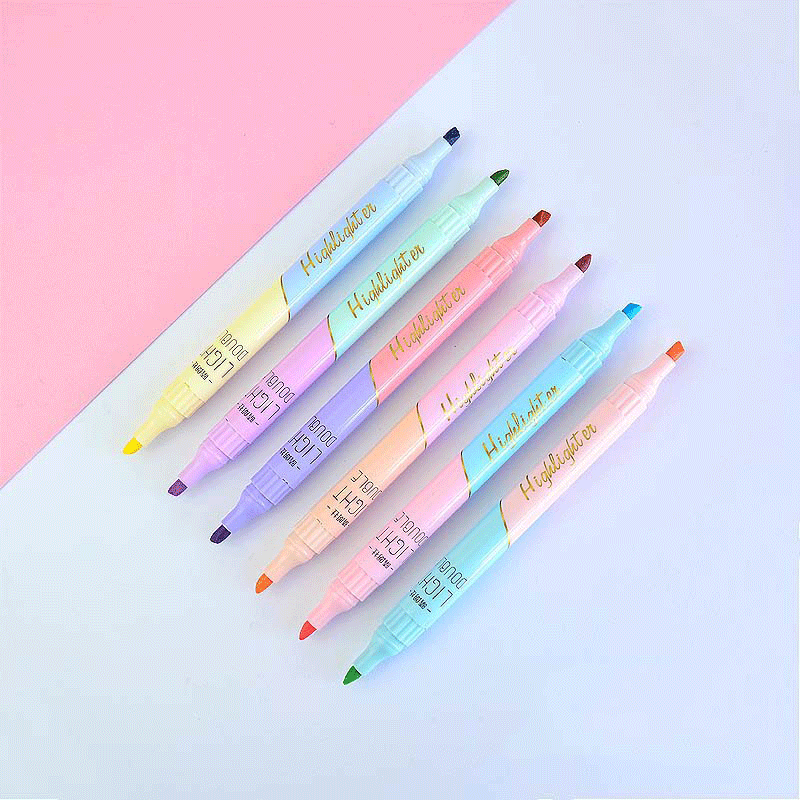 Bộ 6 Đôi Đầu Cao Cấp Bút Kawai - đánh giá và giá Pastel Highlighter Set Double Ended