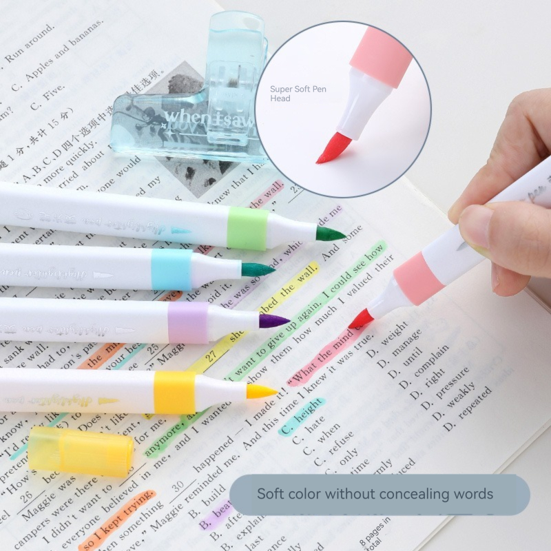 6 Colors Pastel Color Highligh - đánh giá và giá Pastel Highlighter Set Double Ended