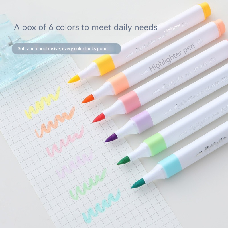6 Colors Pastel Color Highligh - đánh giá và giá Pastel Highlighter Set Double Ended