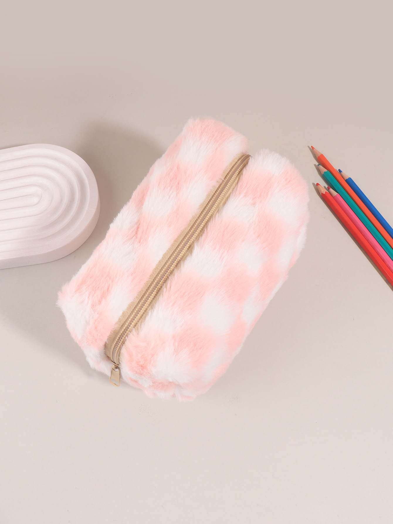 Cute Korean Checkered Pencil C - đánh giá và giá Aesthetic Large Pencil Case Pouch