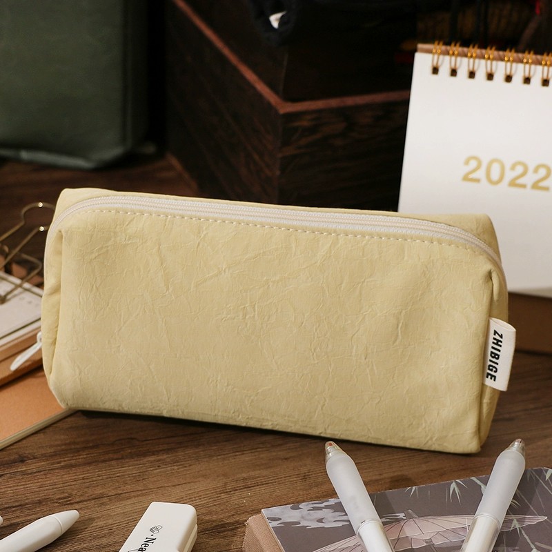 Kawaii Cream Leather Pencil Ca - đánh giá và giá Aesthetic Large Pencil Case Pouch