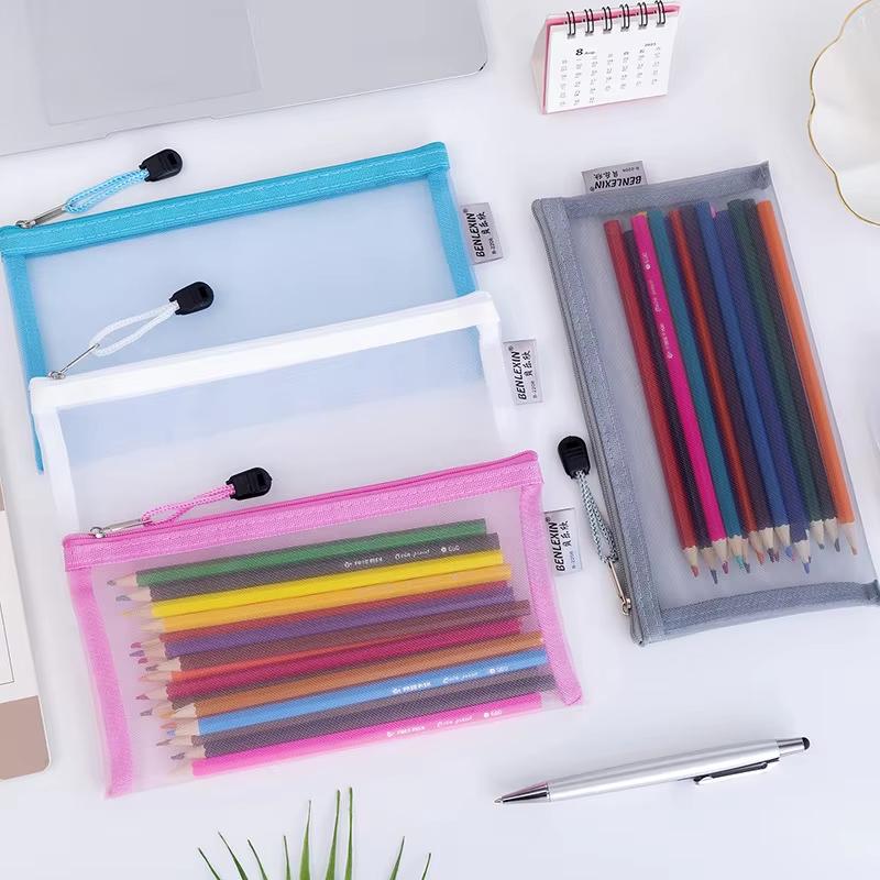 NEW Durable Zipper Mesh Pencil - đánh giá và giá Clear Mesh Pencil Pouch For Exam