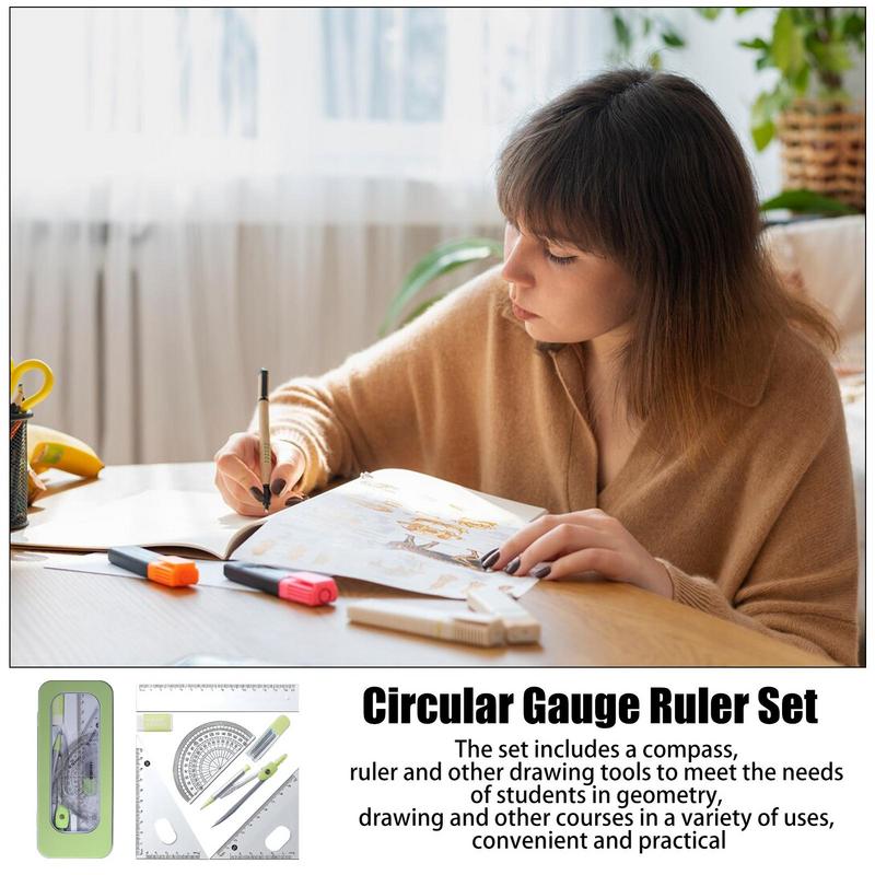 Protractor And Compass Set Mat - đánh giá và giá Math Geometry Set With Compass