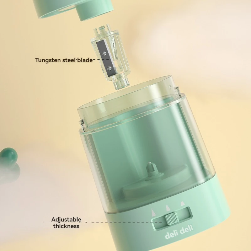Deli VA3 Green USB battery dua - đánh giá và giá Electric Pencil Sharpener Usb