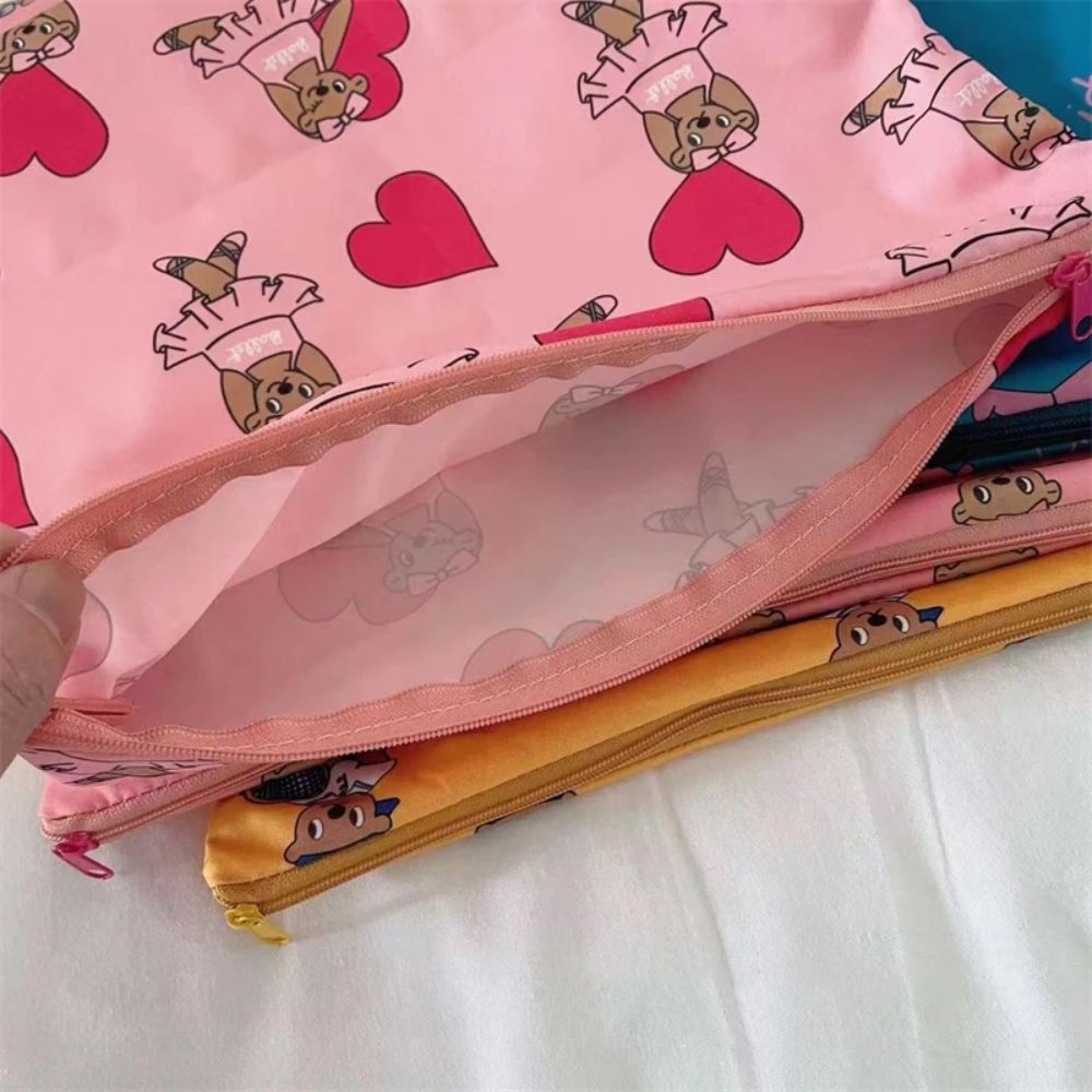 Cute Kawaii Makeup Bag Bear Pa - đánh giá và giá Stationery