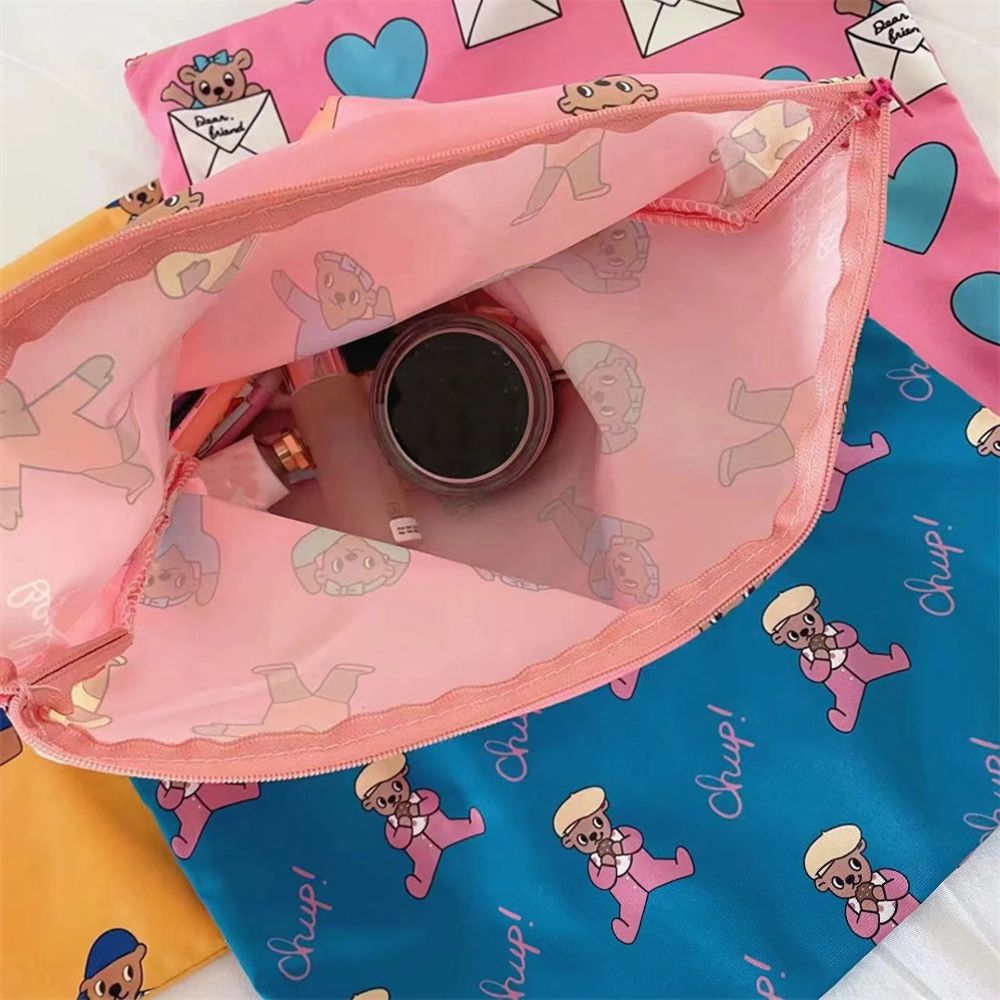 Cute Kawaii Makeup Bag Bear Pa - đánh giá và giá Stationery