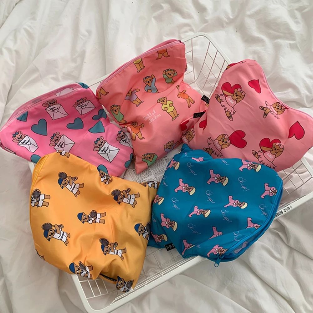 Cute Kawaii Makeup Bag Bear Pa - đánh giá và giá Stationery