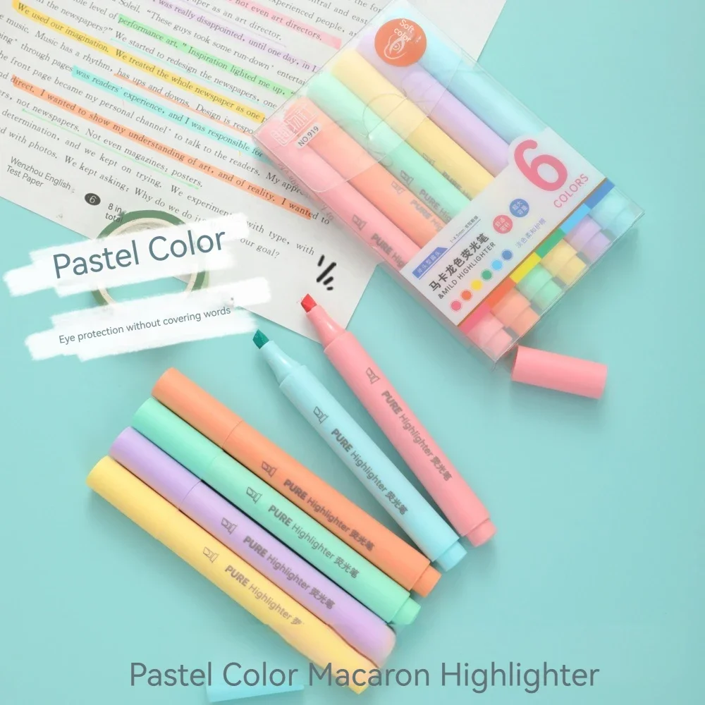 6PCS Pastel Highlighter Pens - - đánh giá và giá Pastel Highlighter Set Double Ended
