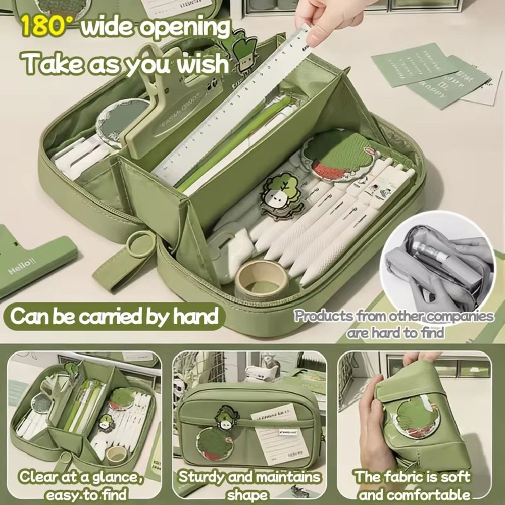 Ins Large Capacity Volcano Pen - đánh giá và giá Aesthetic Large Pencil Case Pouch