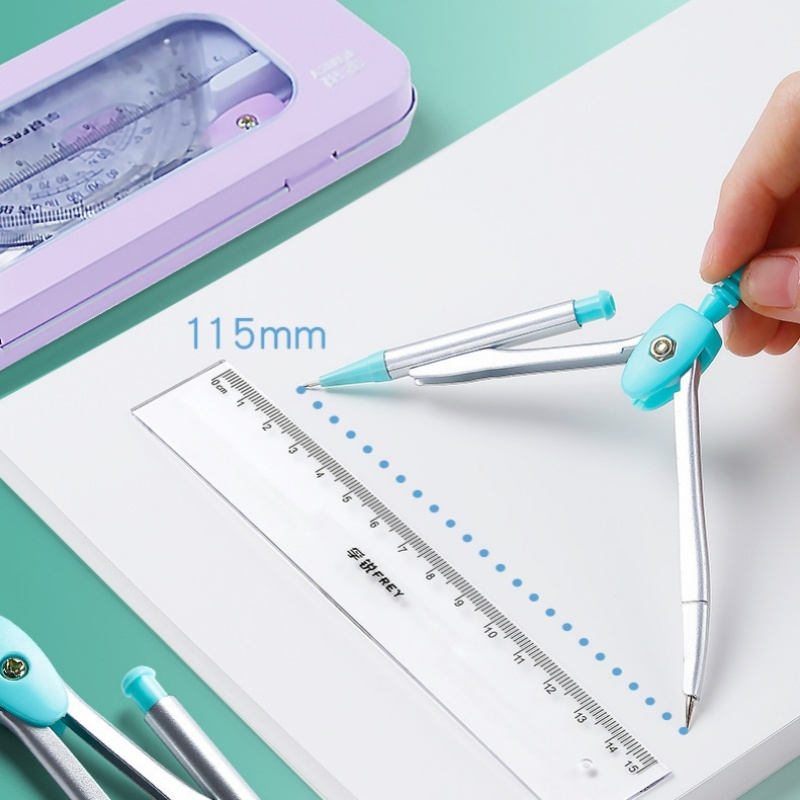 7 Pcs Mathematical Rulers Set  - đánh giá và giá Math Geometry Set With Compass