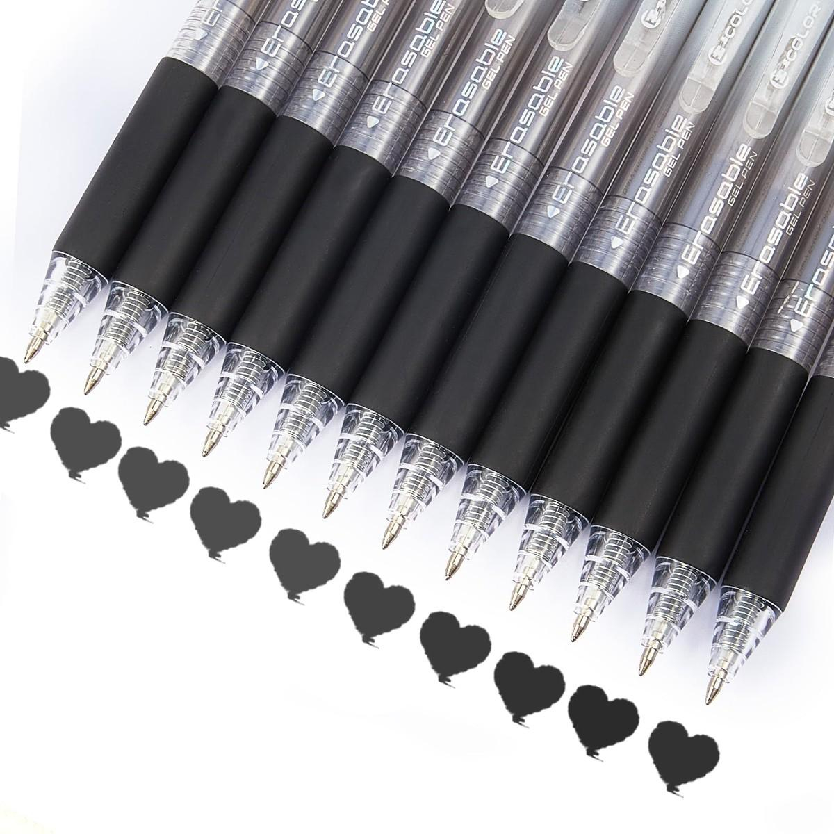 12-Pack 0.7mm Erasable Gel Pen - đánh giá và giá Retractable Eraser Pen Click