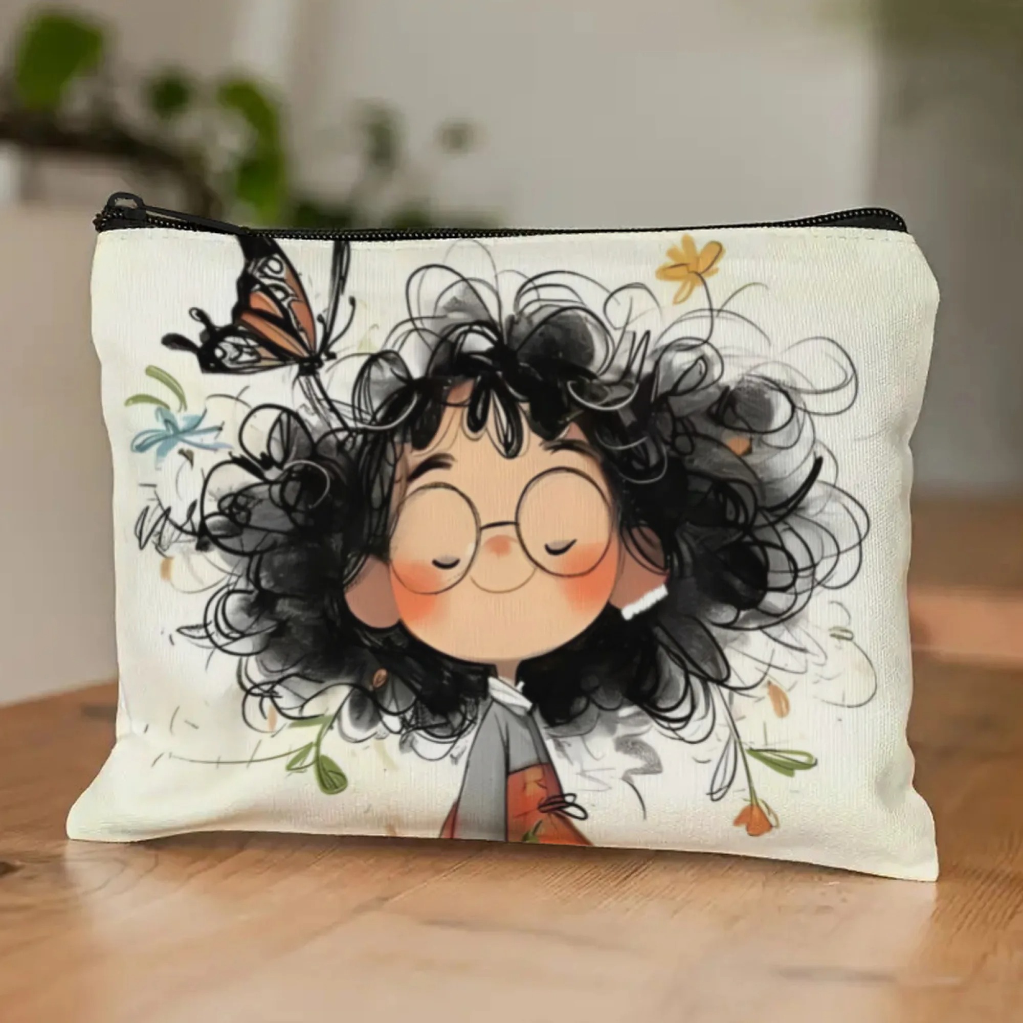 Cartoon Girl Makeup Bag Zipper - đánh giá và giá Stationery