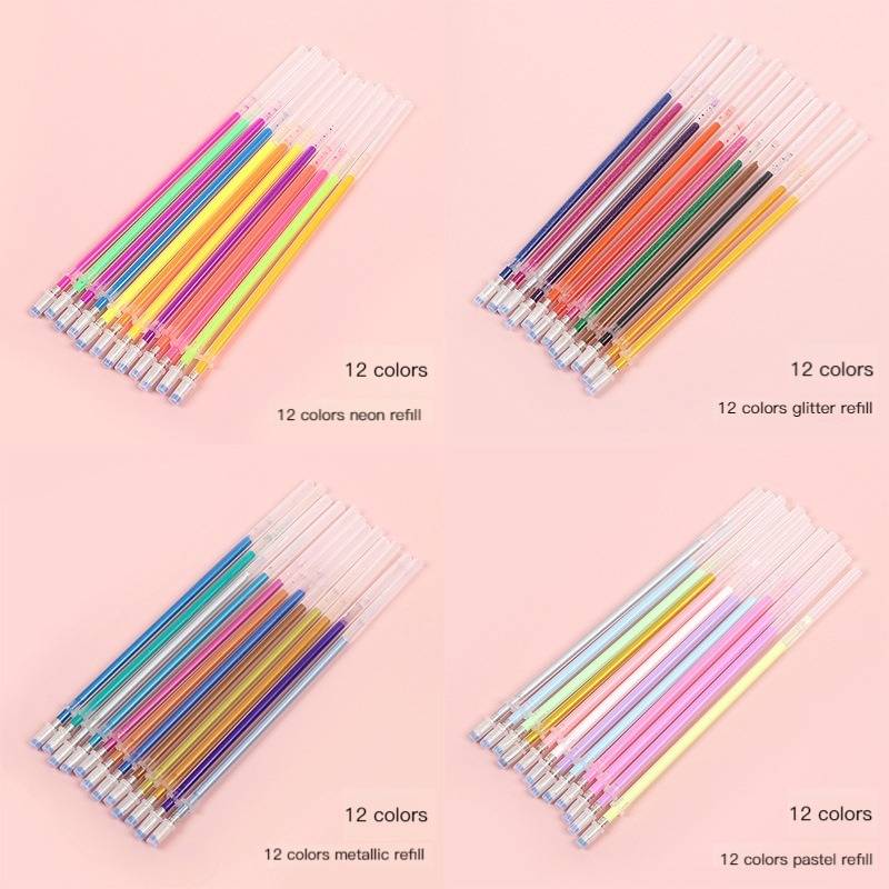 Gel Pen Refills Set 12/100 Col - đánh giá và giá Pastel Highlighter Set Double Ended