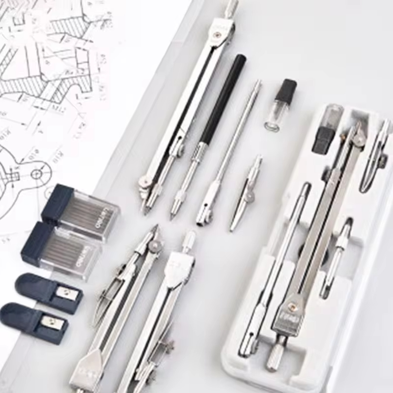 DELI Thép Không Gỉ Đa Năng Soạ - đánh giá và giá Math Geometry Set With Compass
