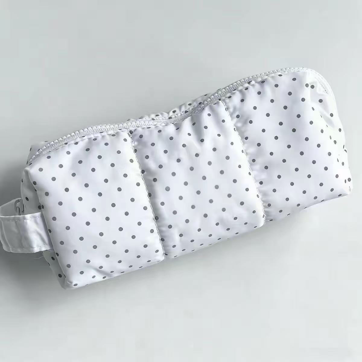 Polka Dot Handheld Pencil Bag  - đánh giá và giá Aesthetic Large Pencil Case Pouch